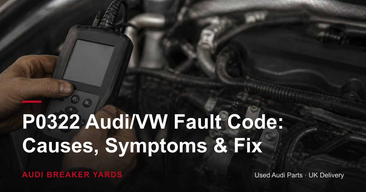 P0322 Audi/VW Code: Symptoms, Fixes & UK Repair Cost | Audi Breaker Yards